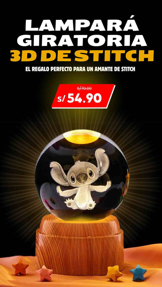 LAMPARA DE STITCH 3D